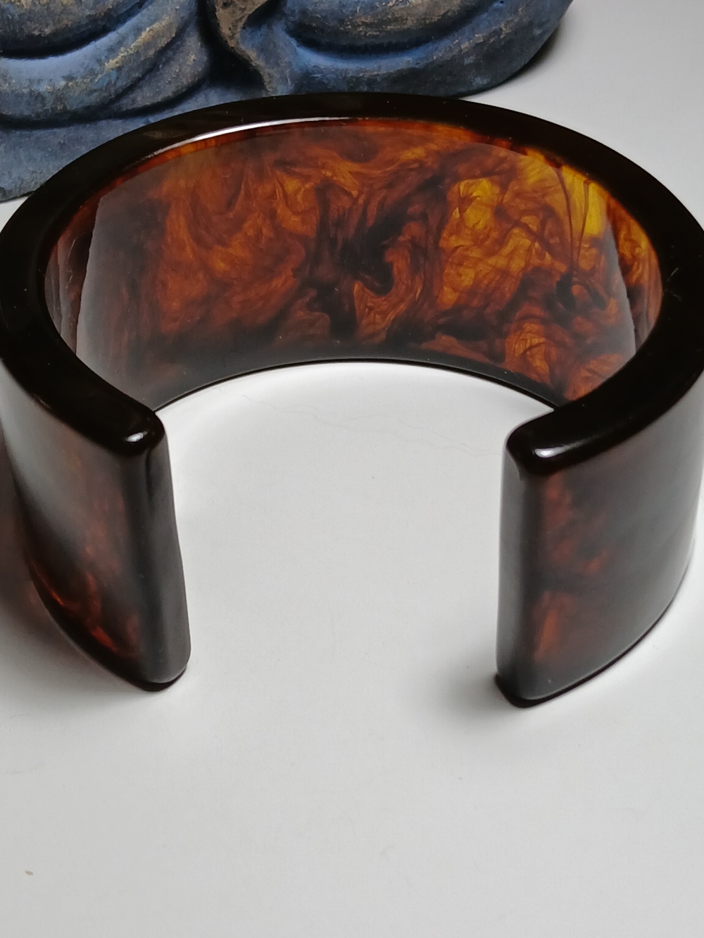 Gorgeous Tortoiseshell Resin Cuff Bracelet